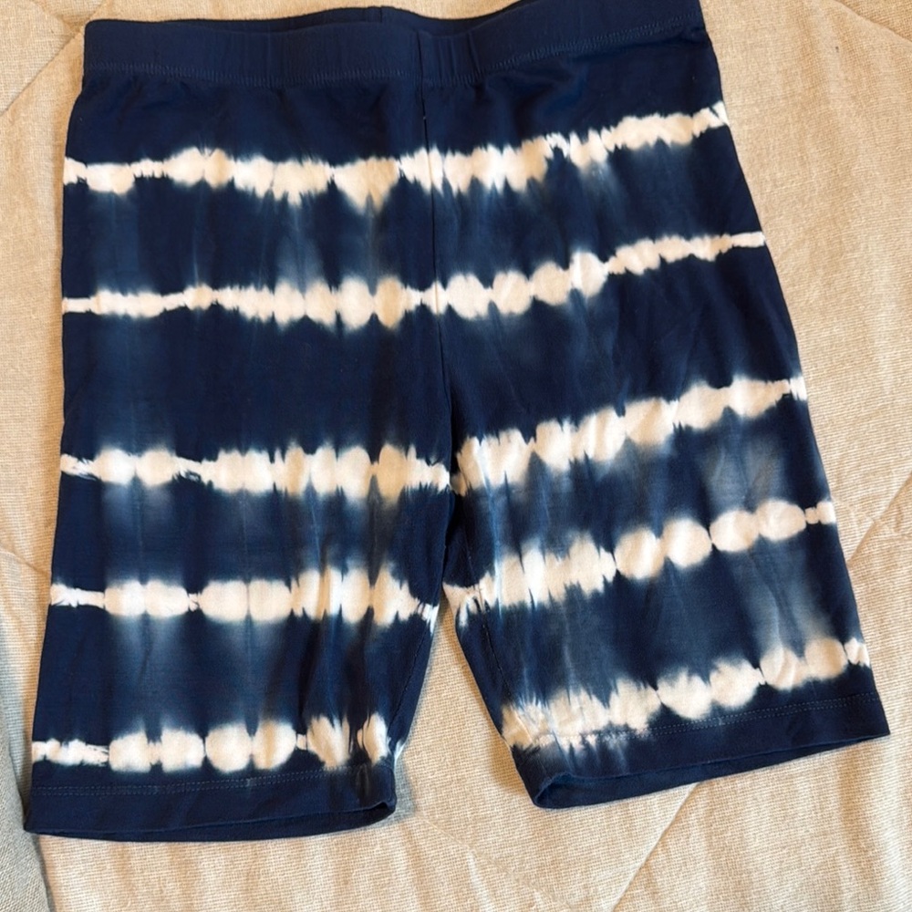 Design History Kids Tie-Dye Shorts - Navy and White